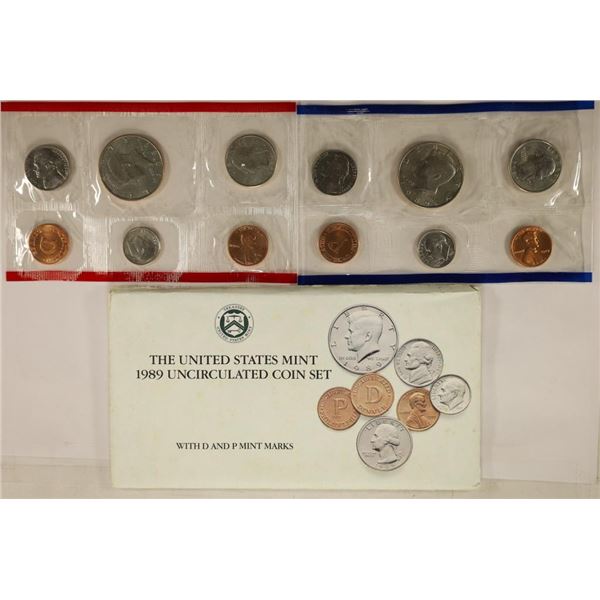 1989 US MINT SET (UNC) P/D (WITH ENVELOPE)