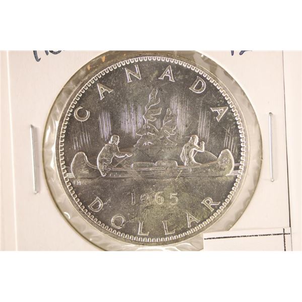 1965 BLUNT TYPE 2 CANADA SILVER DOLLAR BU