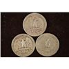 Image 2 : 1941, 1942 & 1943 WASHINGTON SILVER QUARTERS