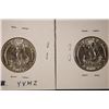 Image 2 : 1957-P AND 1958 WASHINGTON SILVER QUARTERS BU