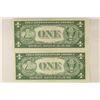 Image 2 : 2-1935E $1 US SILVER CERTIFICATES, MISCUTS BLUE