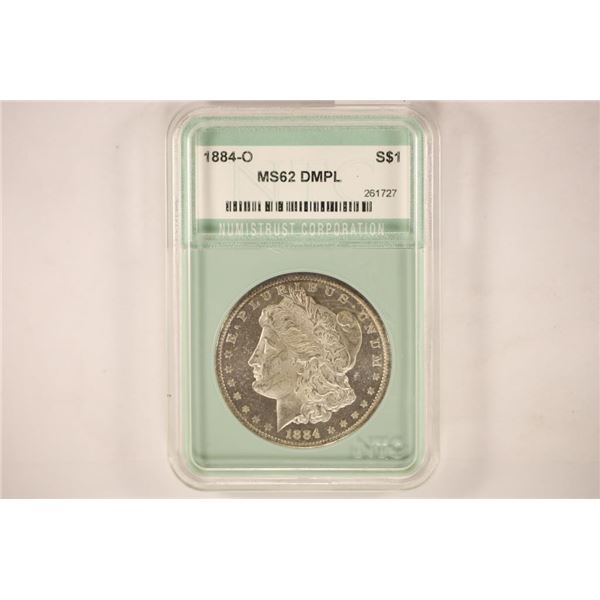 1884-O MORGAN SILVER DOLLAR MS62DMPL