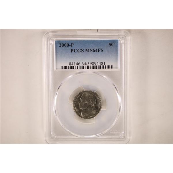 2000-P JEFFERSON NICKEL PCGS MS64FS