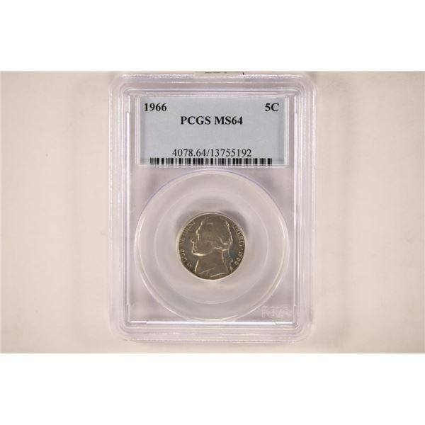 1966 JEFFERSON NICKEL PCGS MS64