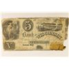 Image 1 : CIRCA 1800'S THE BANK OF WISCONSIN $5 OBSOLETE