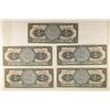 Image 1 : 5 - 1967 BANK OF MEXICO 1 PESO CRISP UNC BILLS