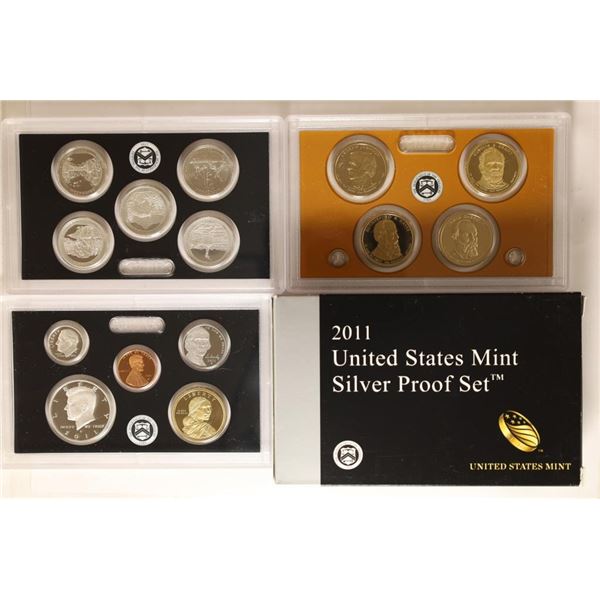 2011 SILVER US PROOF SET (WITH BOX) 14 PIECES