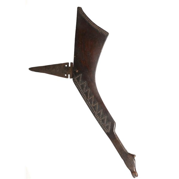 C. 1830-1840 Prairie Spontoon Gunstock War Club