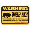 Image 1 : Grizzly Bear Warning Sign from Canada