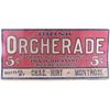 Image 1 : Very Rare C. 1910 "Drink Orcherade" Sign