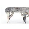 Image 3 : RARE American Steer Horn & Cowhide 6-Leg Bench