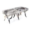 Image 8 : RARE American Steer Horn & Cowhide 6-Leg Bench