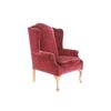 Image 23 : Cabriole Winged Maroon Velvet Chairs c Early 1900s