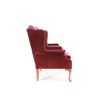 Image 3 : Cabriole Winged Maroon Velvet Chairs c Early 1900s