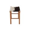 Image 16 : Danish Mid-Century Modern Wood Cowhide Stool Pair