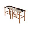 Image 9 : Danish Mid-Century Modern Wood Cowhide Stool Pair