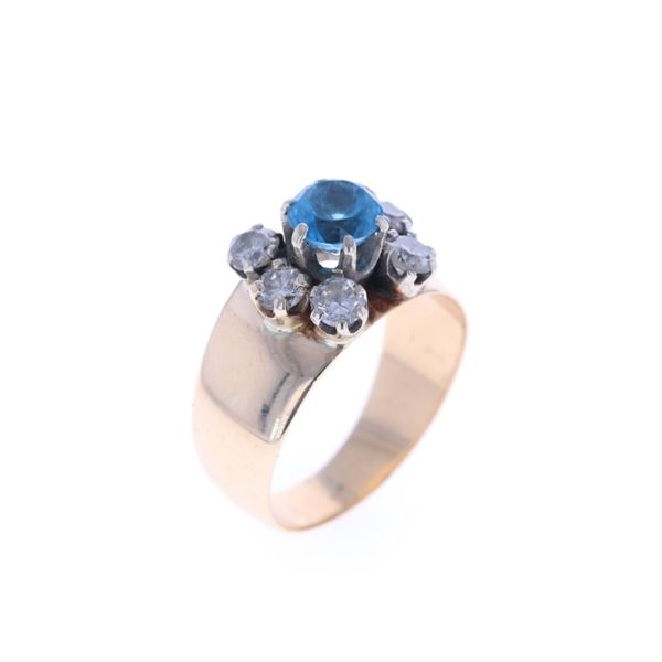 1950 Cardinal Bauman-Massa London Blue Topaz Ring