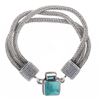 Image 1 : Mexican Sterling Turquoise & Iodite Bracelet