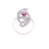Image 2 : Stunning Ruby & VS Diamond 18k White Gold Ring