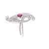 Image 8 : Stunning Ruby & VS Diamond 18k White Gold Ring