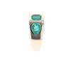 Image 8 : Tri-Stone Trinity Emerald & 18k Yellow Gold Ring