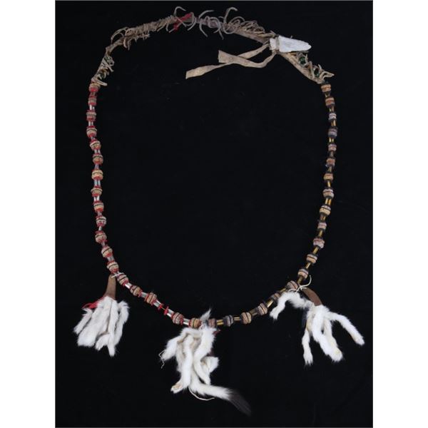 C.1800's Pueblo Ermine & Eucalyptus Necklace