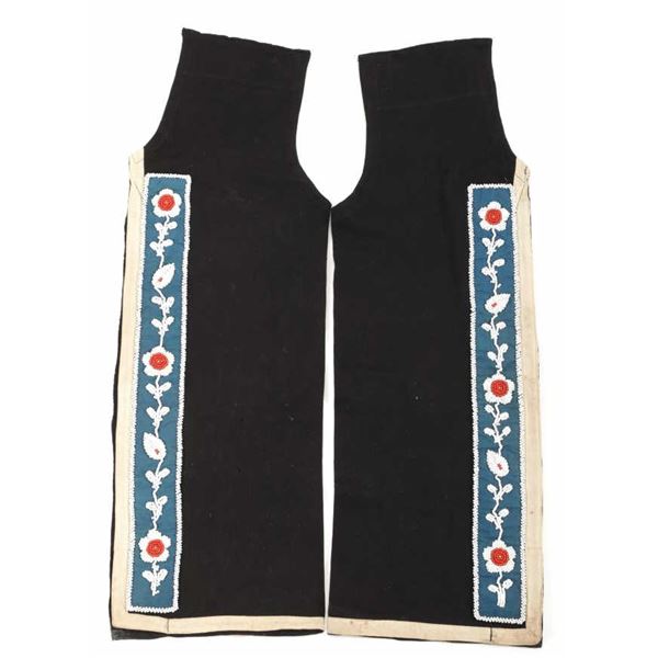 C. 1900's Chippewa Beaded Dance Leggings