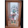 Image 2 : Hopi Kachina Man Oak Shadowbox Light Fixture