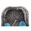 Image 2 : Navajo Silver & Turquoise Buckle c. 1950's