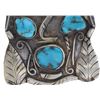 Image 3 : Navajo Silver & Turquoise Buckle c. 1950's