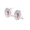 Image 2 : VS1 Natural Diamond & Ruby Platinum Earrings