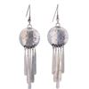 Image 4 : Navajo Sterling Silver Tooled Dangle Earring Pair