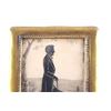 Image 2 : C. 1880 Lincoln Silhouette In Gold Plate Frame