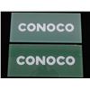 Image 1 : C. 1950's Conoco Green Glass Gas Pump Inserts