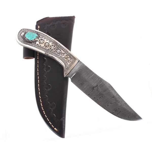 Navajo R. Begay Jr. Turquoise Silver M.T.K. Knife