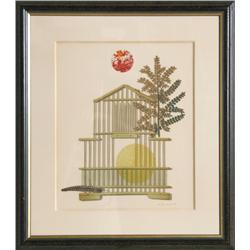 Max Ernst, Bird Cage, Lithograph