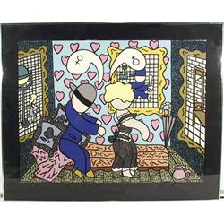 William Copley, Man and Woman, Serigraph  