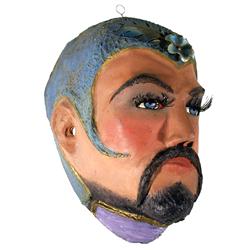 Sal Terracina, Circus Mask, Hand Painted 1945