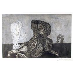 Jose Luis Cuevas, La Jarro, Etching with Aquatint 