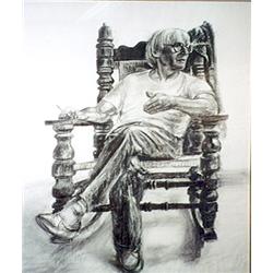 Byron Goto, Portrait of Willem De Kooning, Drawing 