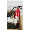Image 2 : BOX OF 2 ELECTRIC MOTORS, DRAIN, POWER CORDS AND MORE