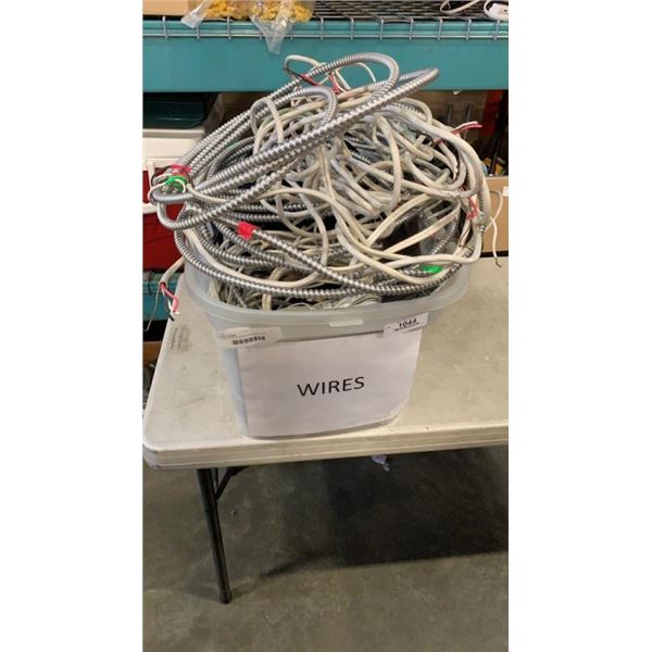 TOTE OF ELECTRICAL CONDUIT, WIRE, ETHERNET CABLE