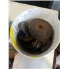 Image 2 : 2 PAILS OF SHURLITE SPARK LIGHTERS, WELDING GOGGLES, ELECTRIC FENCE WIRE AND ABRASIVE DISCS
