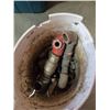 Image 2 : 2 BUCKETS OF IRON FITTINGS WITH FIRE ON ROOFING ROLLS