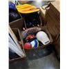 Image 3 : LOT OF BASEBALL GEAR, BATS, HOCKEY STICKS, ROLLER BLADES