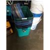 Image 2 : LOT OF STORAGE TOTES AND STACK OF BUCKETS