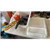 Image 1 : CORDLESS 24 VOLT CHAINSAW WITH 2 BATTERIES, CHARGER AND ELECTRIC HEDGER BOTH WORKING