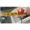 Image 2 : CORDLESS 24 VOLT CHAINSAW WITH 2 BATTERIES, CHARGER AND ELECTRIC HEDGER BOTH WORKING