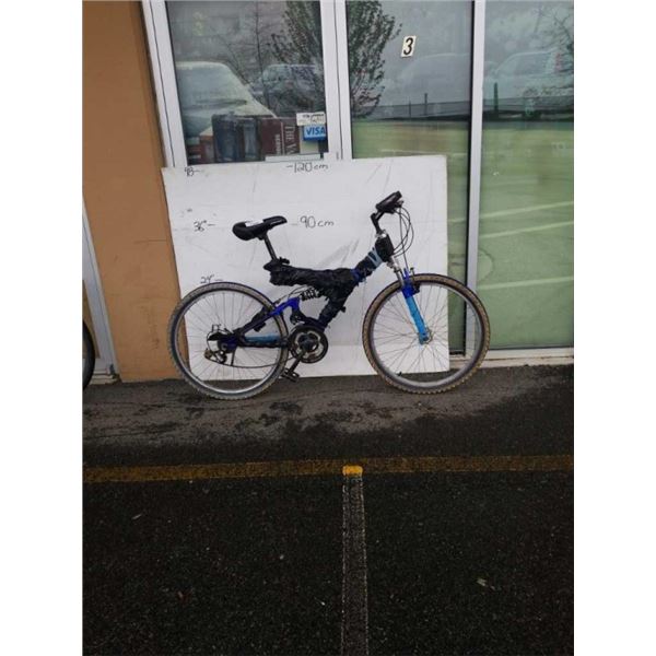 BLACK AND BLUE NO BRAND BIKE