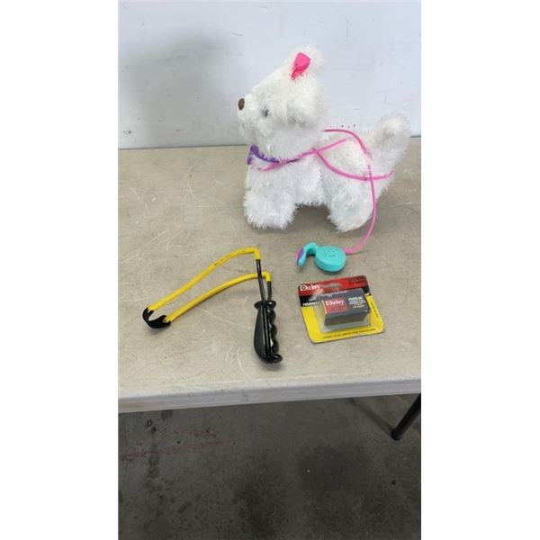 FUR REAL PET ANIMATRONIC DOG WORKING AND SLINGSHOT WITH AMMO